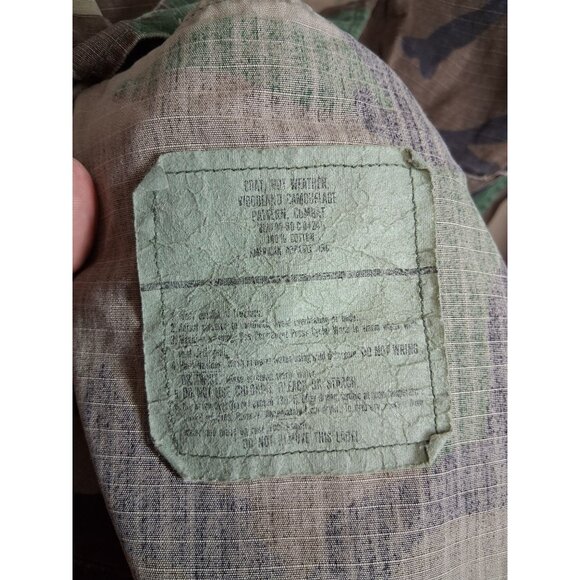 Army Military Fatigues Jacket Woodland Print Men's Size Large Regular Grunge Y2K - Picture 8 of 8
